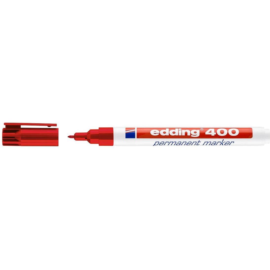 Edding e-400 permanent marker permanent marker - Permanent Markers (Red) (Rot, 1 mm, 10 x) (4-400002)