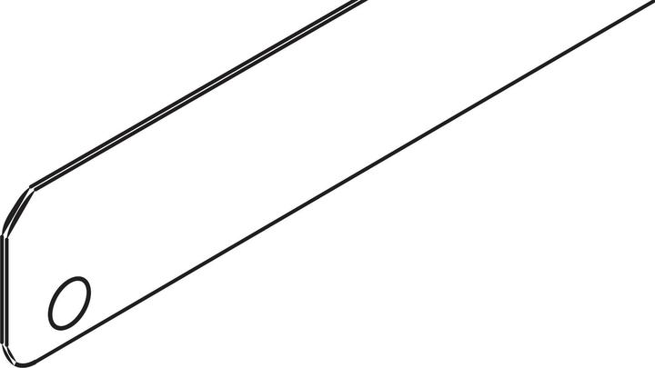 HAWA Concepta Profil zu Magnetführung, mit Doppelklebe., 730 mm, Stahl schwarz