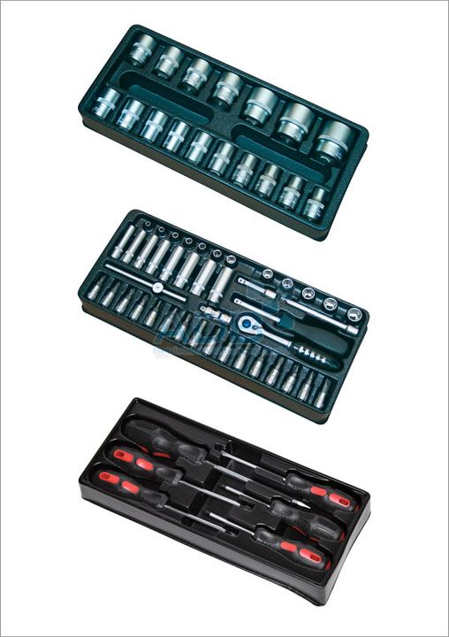 Actual product image ADB Basic workshop trolley filled red 6 drawers (115x)