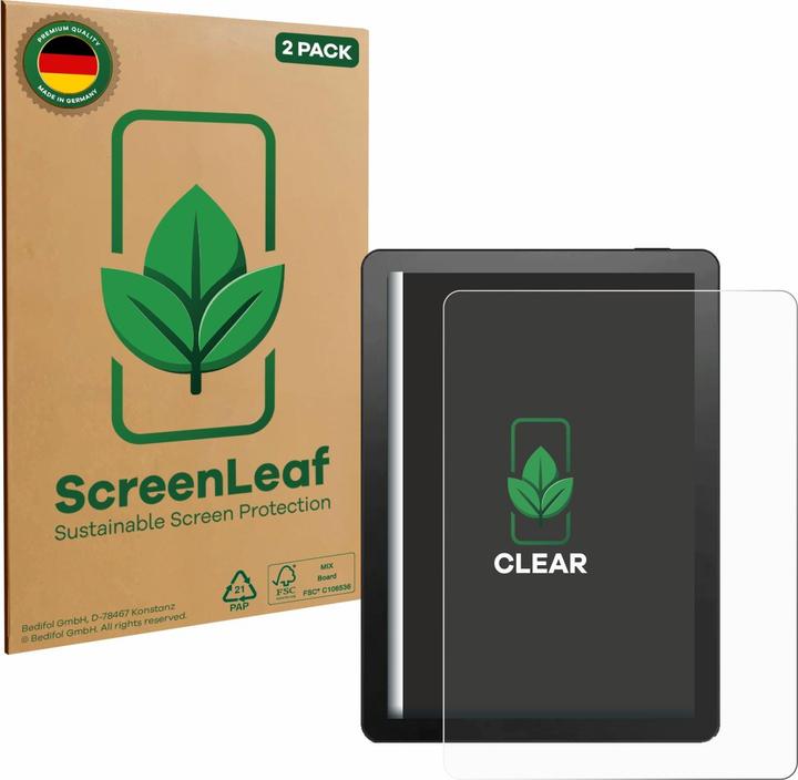 ScreenLeaf Pellicola protettiva, Proteggi Schermo Sostenibili, Clear, Antigraffio