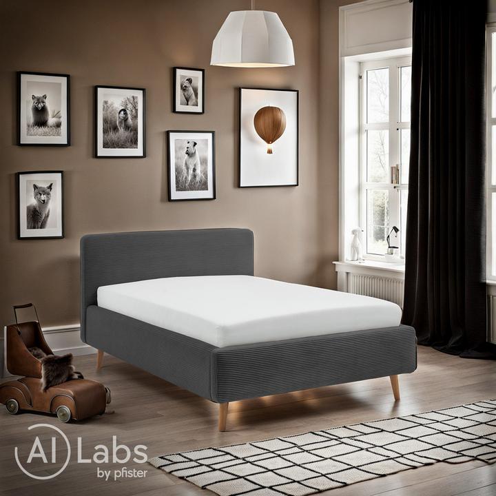 Actual product image Meise Möbel Mattis upholstered bed with bed base (140 x 200)