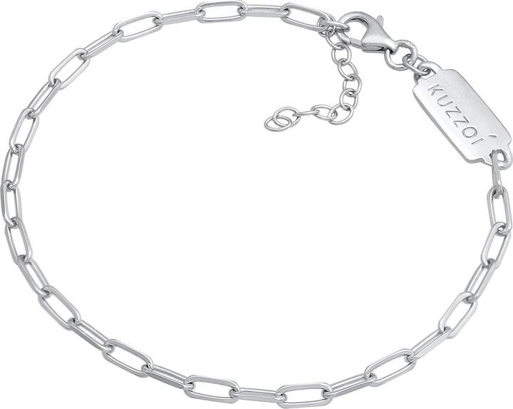 Kuzzoi Armband Herren Gliederkette Oval 925 Silber (19 cm, 925er Sterling Silber)