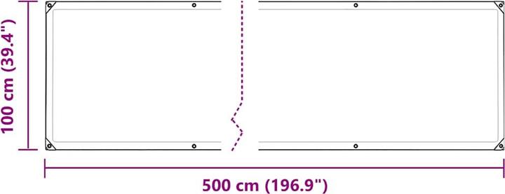Produktbild vidaXL Transparente Plane mit Ösen 1x5 m Polyethylen durchsichtige Plane (1 x 5 m)