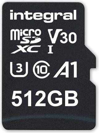 Image du produit Carte Micro SDXC 512GB Classe 10 UHS-I V 30 A1 R180 MB/s (Nouveauté) (512 Go, microSDXC, U3, UHS-I)