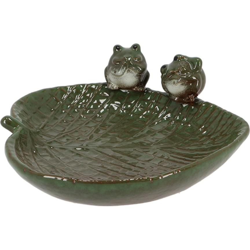 Thumbnail - Esschert Design Vogeltränke 'Frösche auf Blatt', Vogelhaus