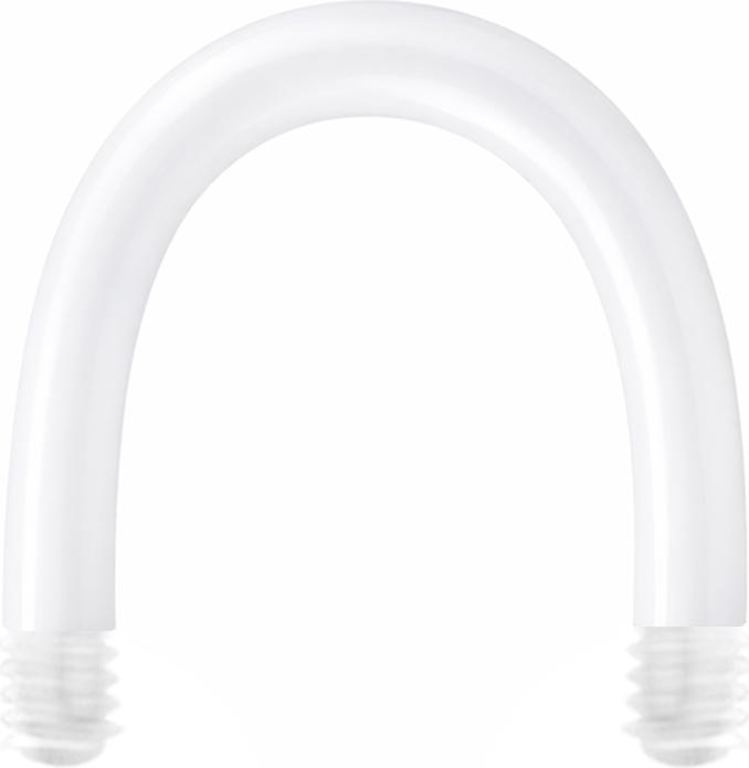 Produktbild Star Piercing Micro Circular U Barbell-Stab weiss (Kunststoff)
