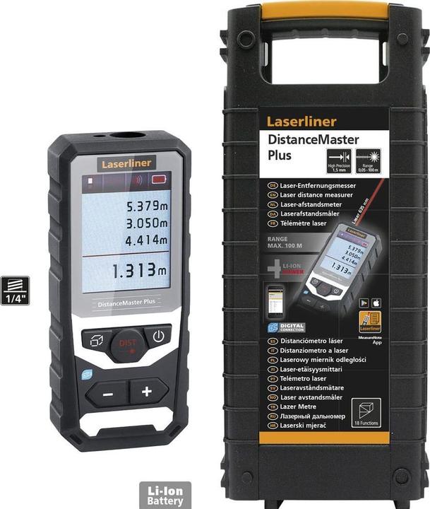 Produktbild Laserliner DistanceMaster Plus Laser-Entfernungsmesser Koffer 100 m (100 m, 635 nm)