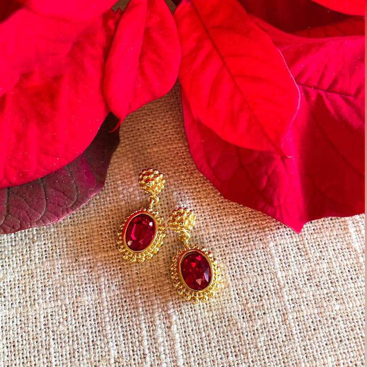 Produktbild Steinkult Ohrringe "Beverly" (Messing, 18 Kt. Vergoldet, Kristallstein)