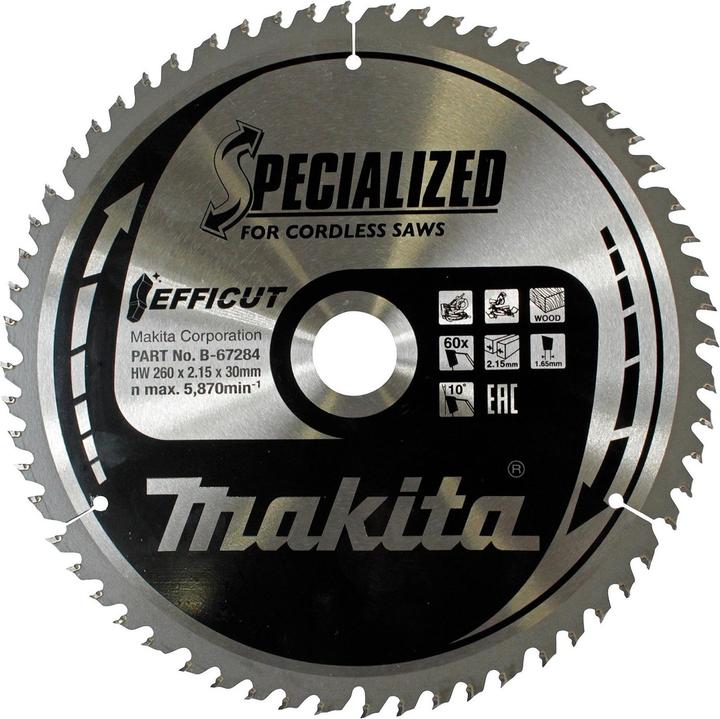 Makita EFFICUT Sägeb.260x30x60Z