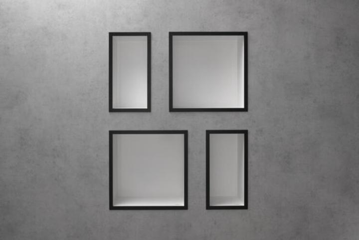 Actual product image hansgrohe HG wall niche XtraStoris Individual matt white 300x150x100mm design frame bru