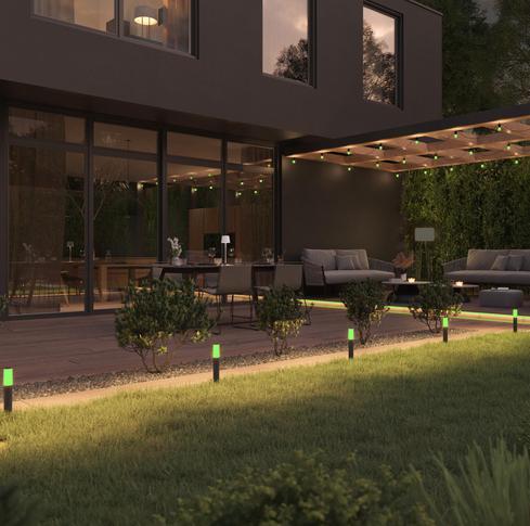 Produktbild Müller Licht LED Outdoor Wegeleuchte tint Wegeleuchtenset Lino, white+color 404134 (IP44)