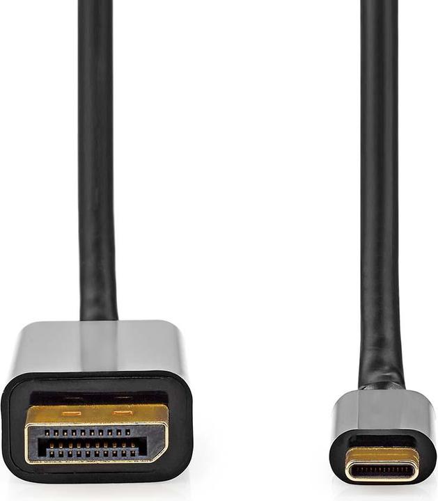 Actual product image Nedis USB-C™ Adapter | USB 3.2 Gen 1 | USB-C™ Plug | DisplayPort Plug | 4K@60Hz | 2.00 m | Run (2 m, USB Type C)