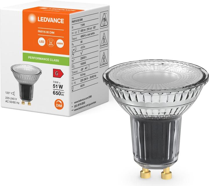 Produktbild Ledvance LED-Reflektorlampe (GU10, 7.90 W, 650 lm, 1 x, G)