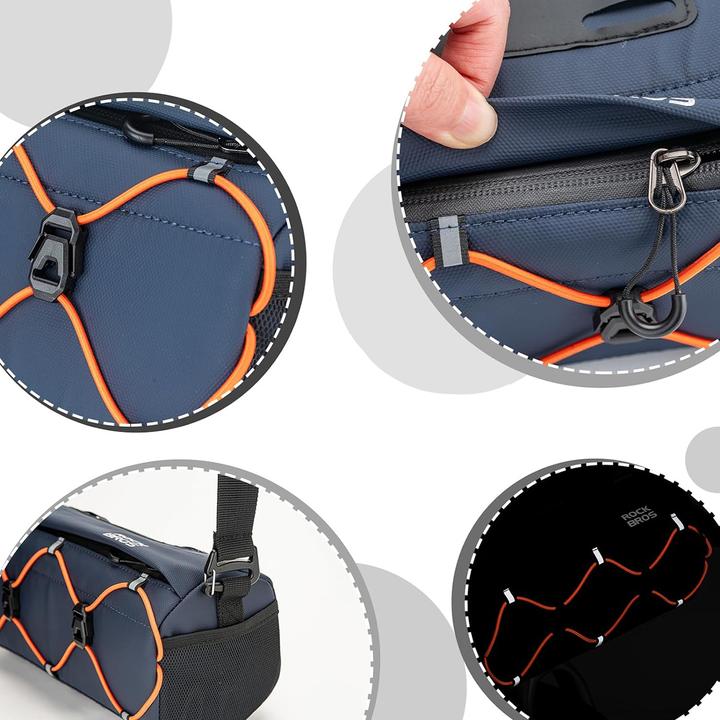 Produktbild Rockbros 30110054002 bicycle handlebar bag 2.2 l - blue (2.20 l, Lenkertasche)