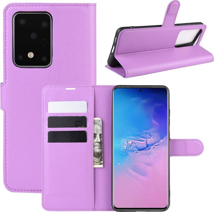 Actual product image Cover-Discount Galaxy S20 Ultra - Leather case cover purple (Samsung Galaxy S20 Ultra)