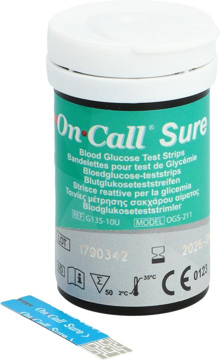 Produktbild On call Sure Blutglukoseteststreifen 50 Stk (Teststreifen)