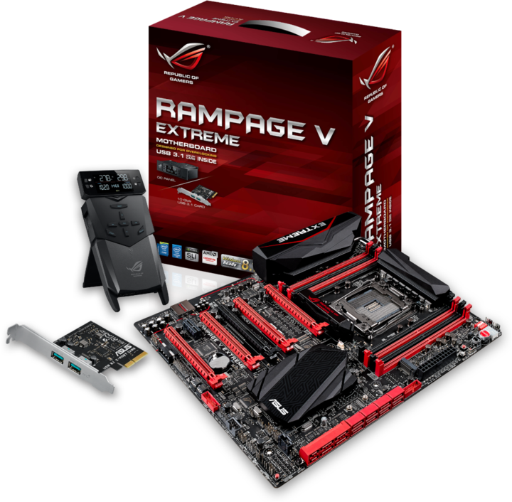 Actual product image ASUS Rampage V Extreme/U3.1 (LGA 2011-v3, Intel X99, E-ATX)
