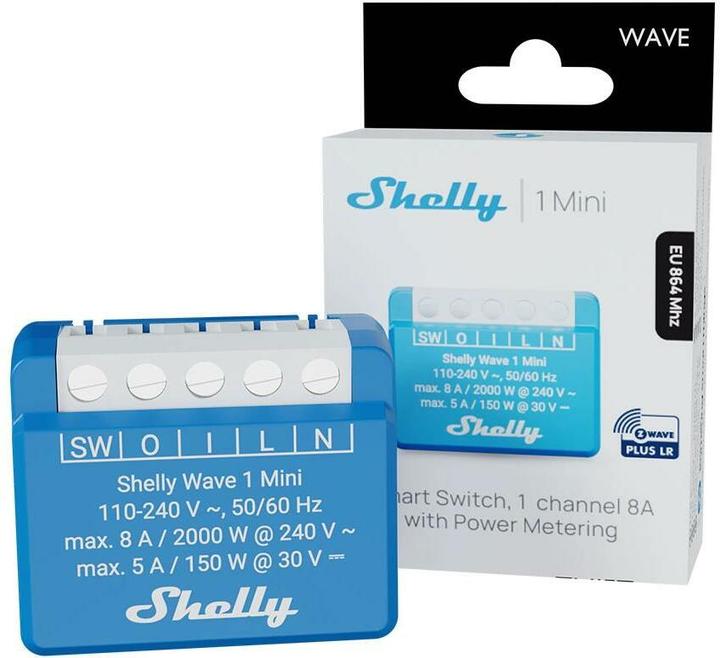 Produktbild Shelly Wave 1 Mini EU LR (Schaltaktor)