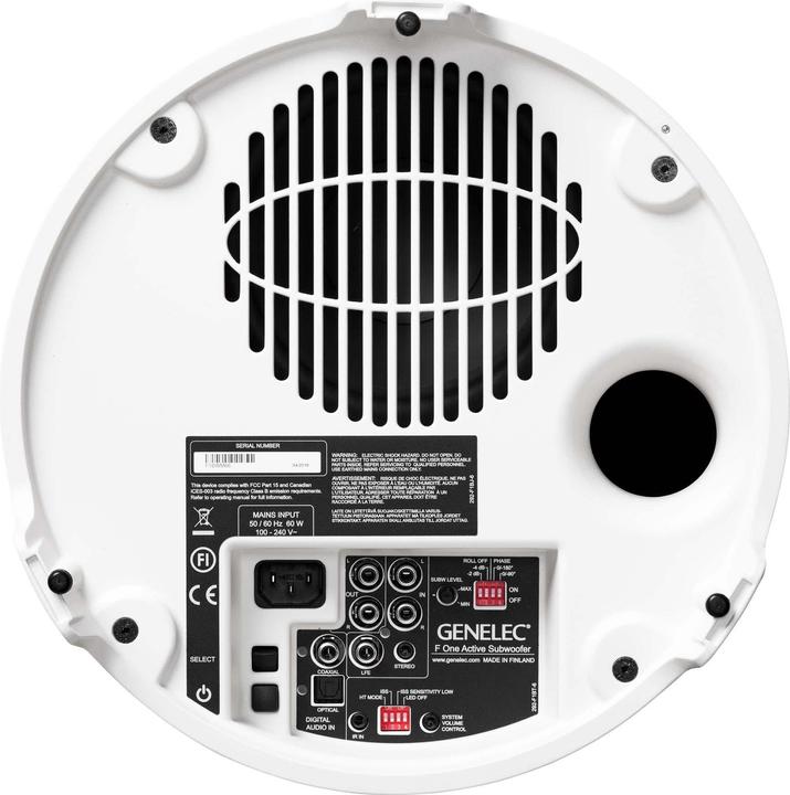 Actual product image Genelec Subwoofer F One - 40 Watt, White (1 pcs., 40 W)