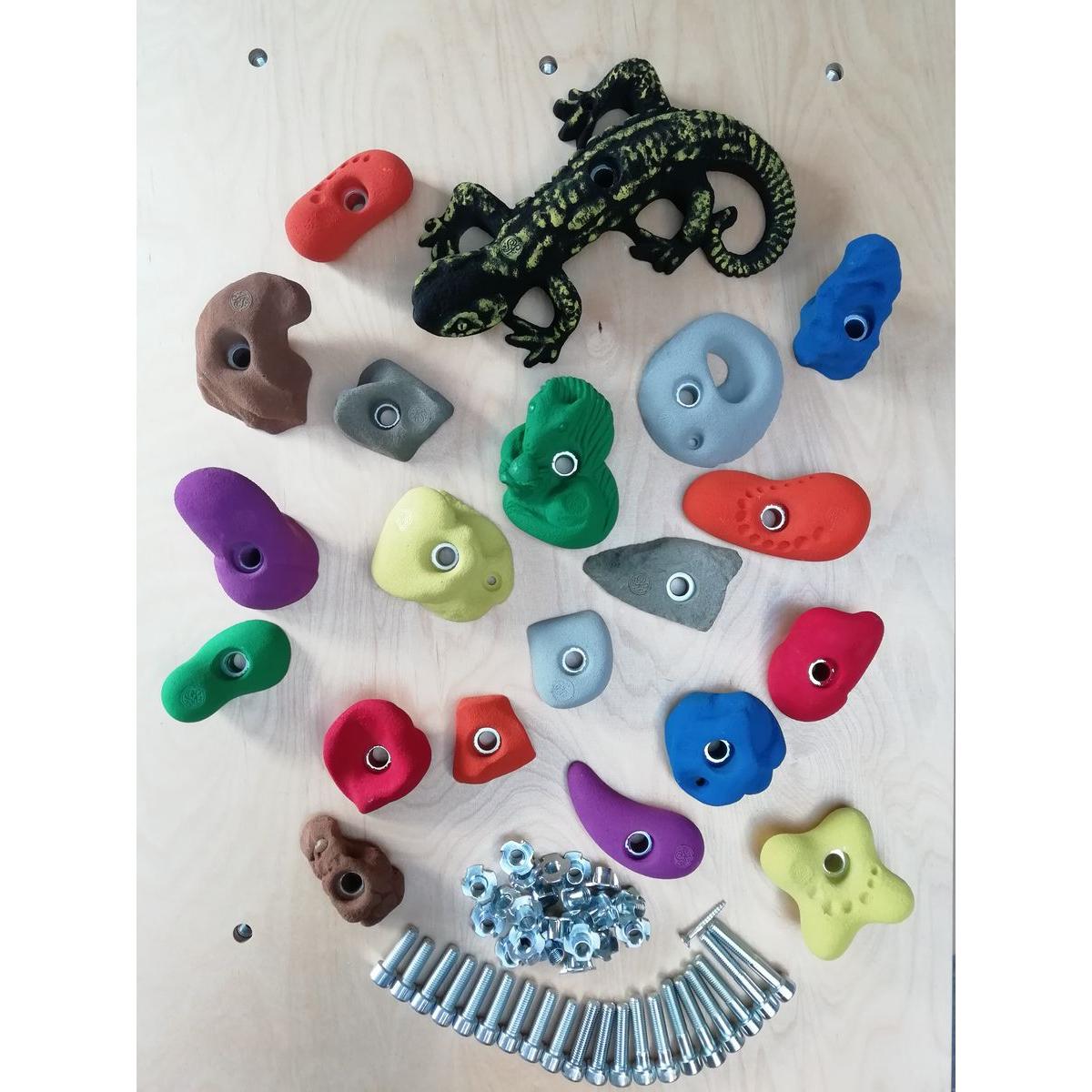 Kletterbude, Klettergriffe, (Bunt)