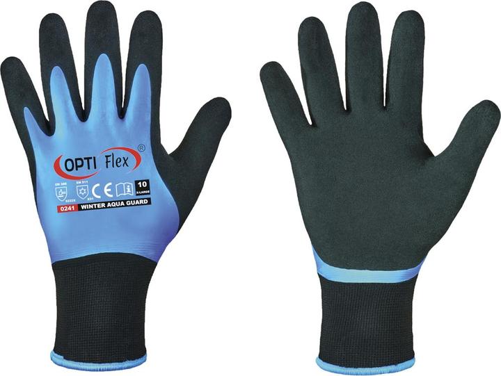 Image du produit Opti Flex Gants Winter Aqua Guard taille 9 noir/bleu EN 388, EN 511 EPI catégorie II (9)