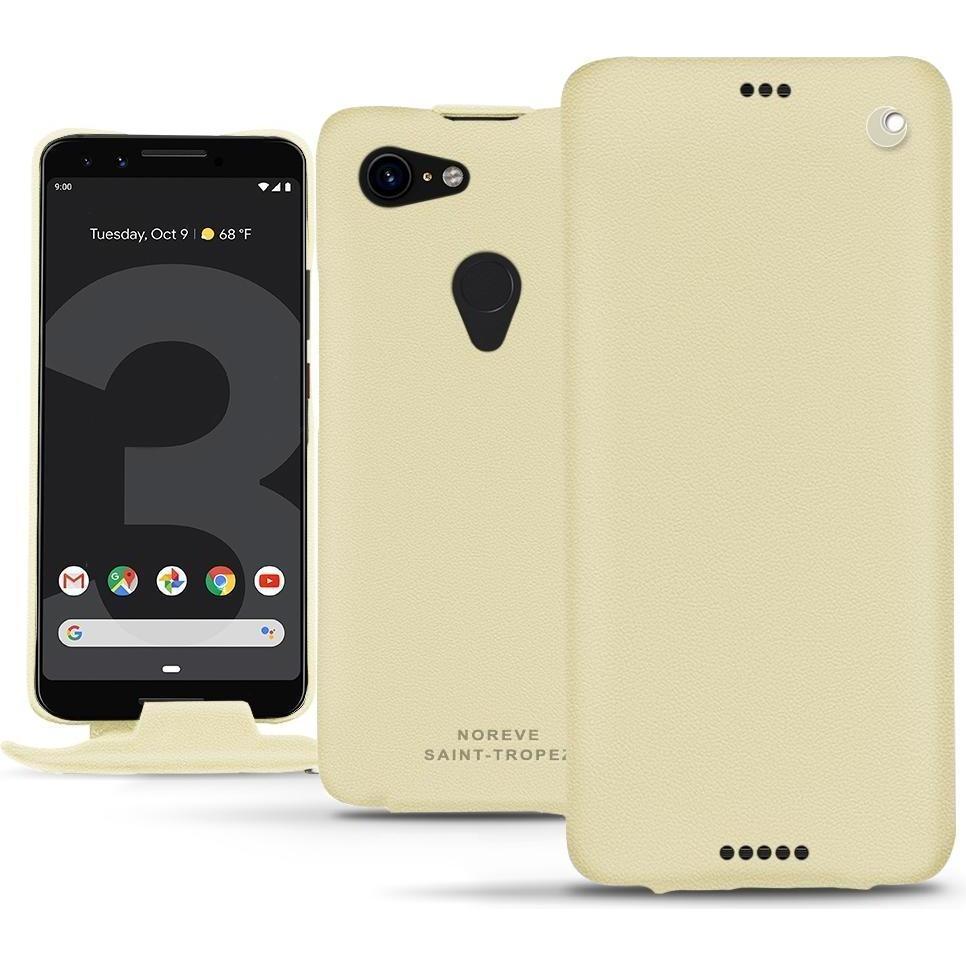 Noreve Lederschutzhülle vertikal (Google Pixel 3 XL), Smartphone Hülle, Beige