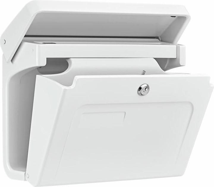 Produktbild Burg Wächter Briefkasten Kunststoff BxHxT 415/305/160 mm Fehmarn 3888 W weiss mit Klappe Zeitungsfach