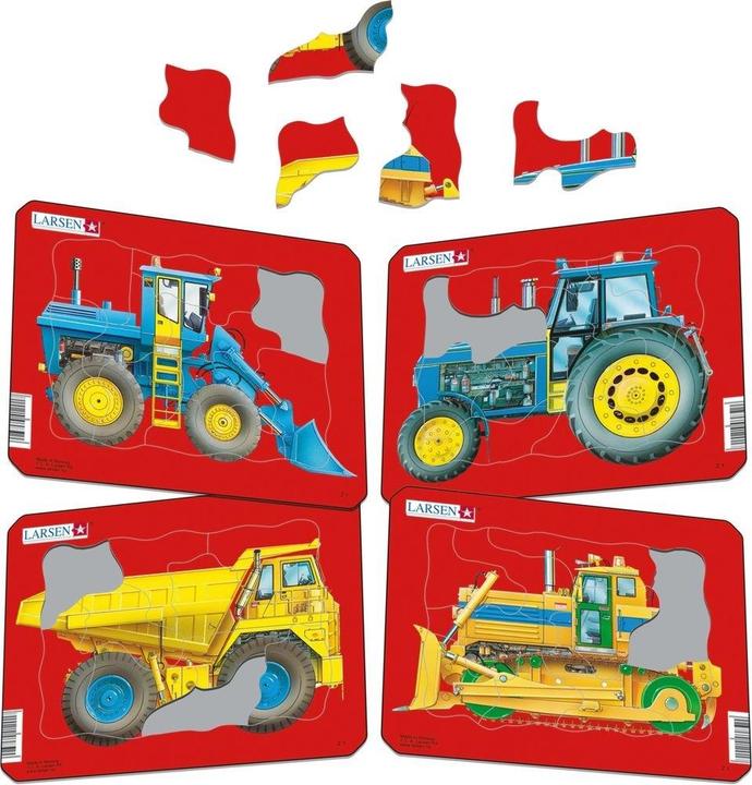 Actual product image Larsen Jigsaw - Construction Machines (Set of 4 Mini) (10 pieces)