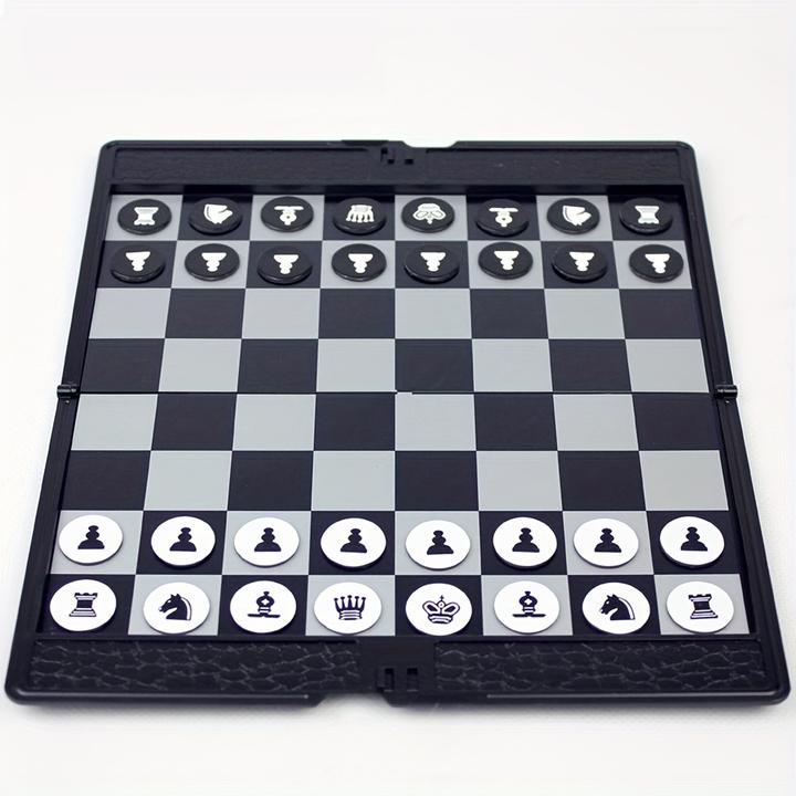 Image du produit PhoneLook Jeu d'échecs format portefeuille pliable plat portable ultra compact facile à ranger avec pièces aim