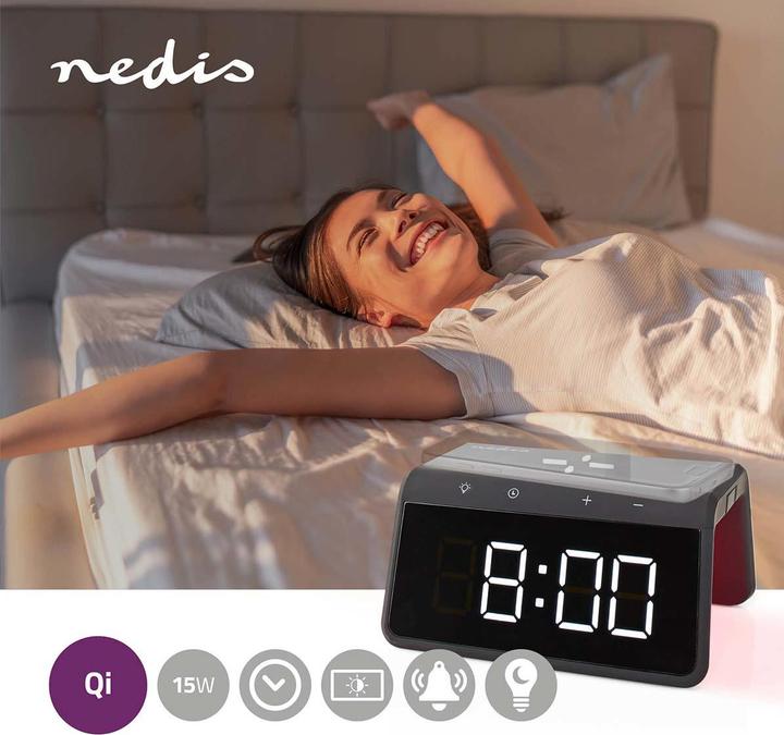 Actual product image Nedis Alarm clock -Wireless charger