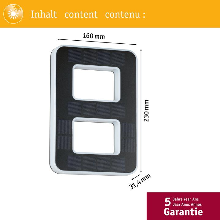 Produktbild Paulmann Solar Hausnummer (20 lm, IP44)