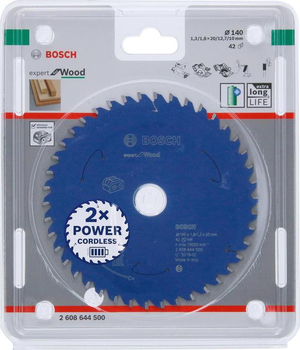 Actual product image Bosch Professional Zubehör Expert for Wood cordless circular saw blade, 140 x 1.8/1.3 x 20, 42 teeth
