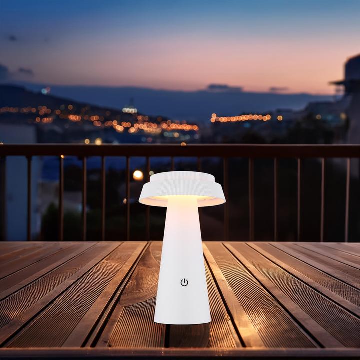Actual product image Globo Solarleuchte Kunststoff Weiss, 1xled (IP54)