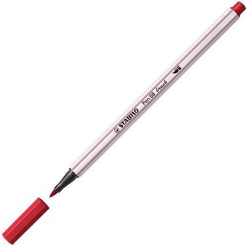 Actual product image STABILO Pen 68 brush Premium felt-tip pen (Dark red, 1 x)