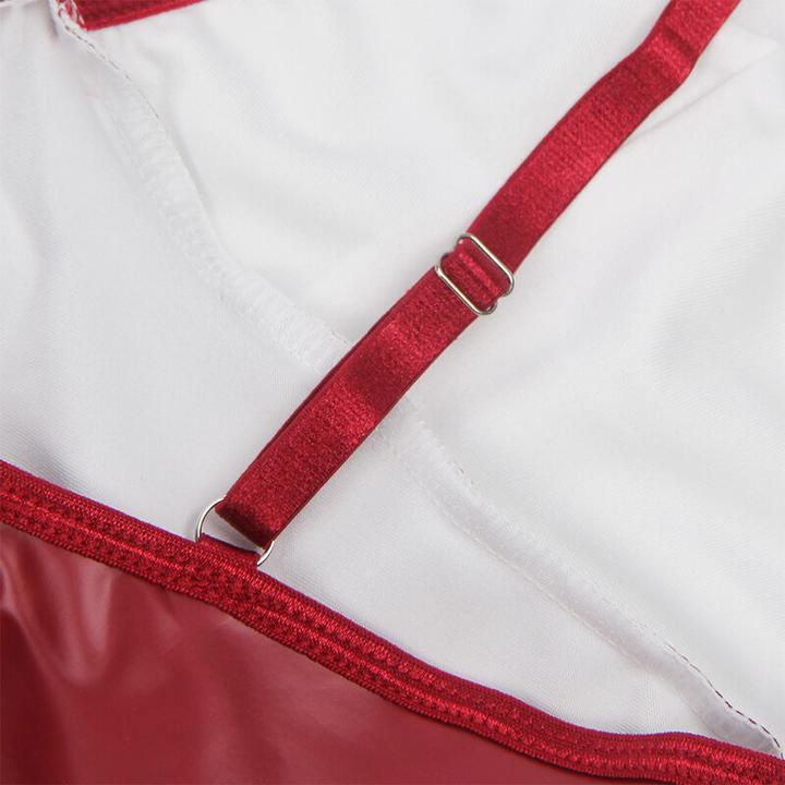 Produktbild Subblime - 955403 KLEID MIT BURGUNDERROTEN LEDERTRÃ„GERN L/XL (L)