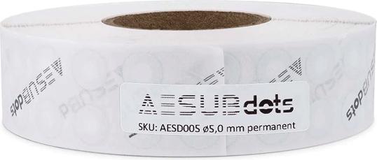 Produktbild Aesub DOTS Targets 10mm WHITE AESD010 Scanning Targets 3000Stk/Rolle