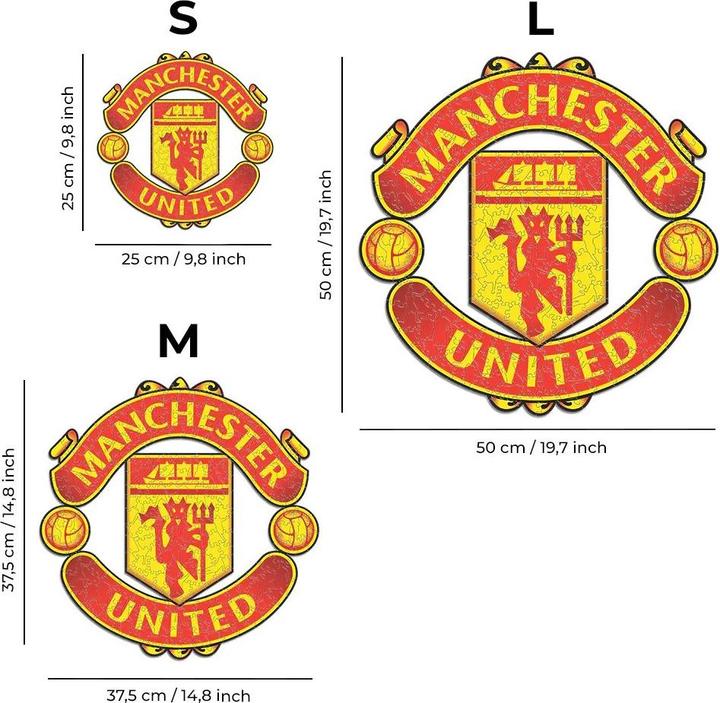 Productafbeelding Iconic FC Manchester United - Logo - Holz Puzzle Grösse L (500 Teile) (500 onderdelen)