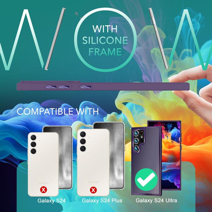 Actual product image Nalia Semi-transparent hybrid cover with protective frame (Samsung Galaxy S24 Ultra)