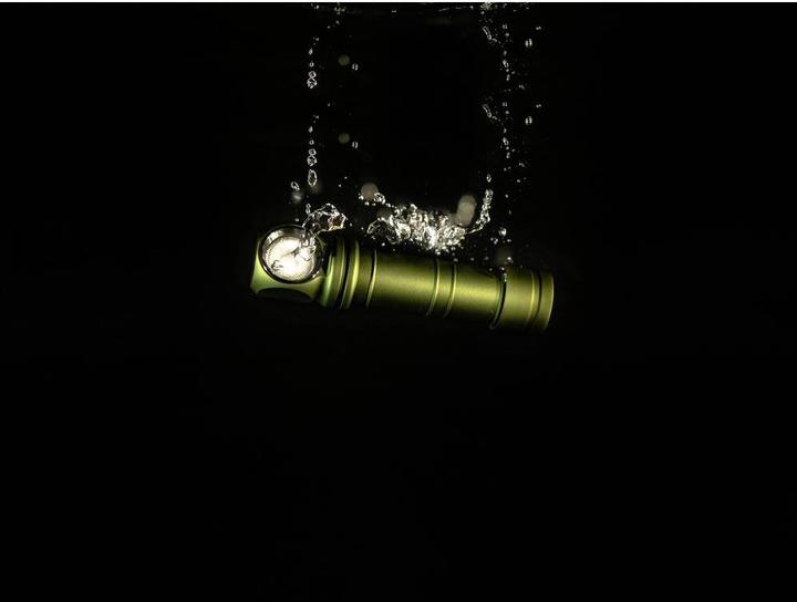 Actual product image ArmyTek Wizard C2 Pro Max Olive White LED torch with belt clip, with holster battery-powered 40 (12.15 cm, 4000 lm)