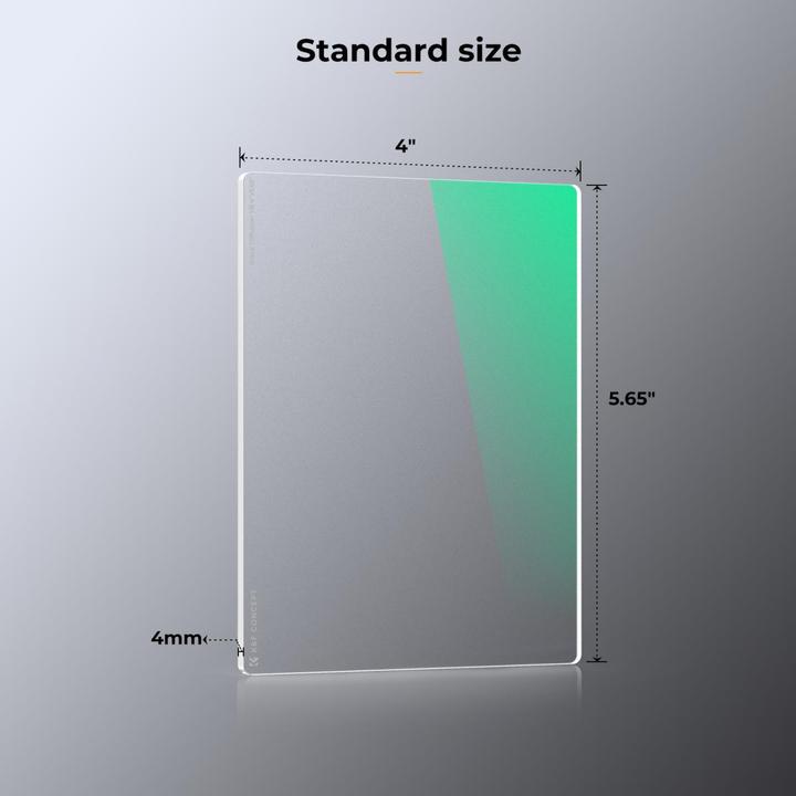 Actual product image K&F Concept Square Film Filter with Matte Box, 4X5.65 in, Thickness 4.0mm, Black Mist 1/8, Coated(NANO-X series) (Black Mist Filter, 101.60 mm)