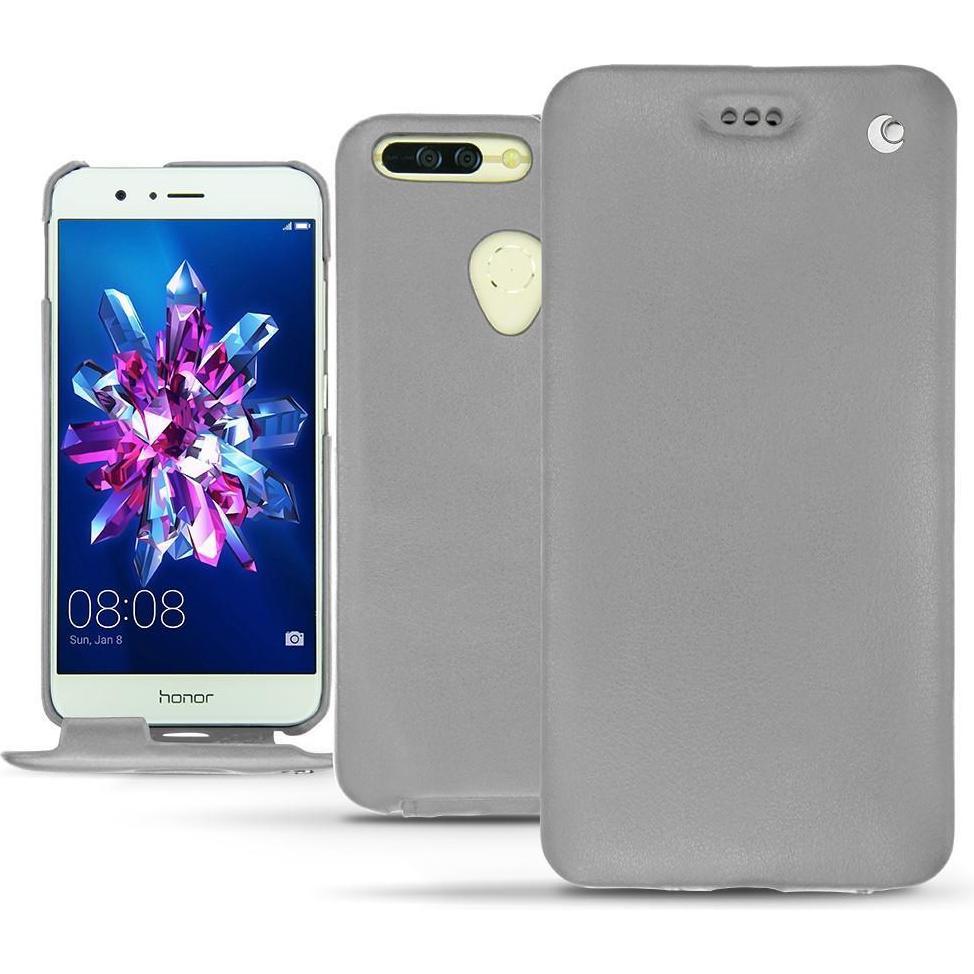 Noreve Lederschutzhülle vertikal (Honor 8 Pro), Smartphone Hülle, Grau