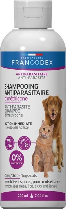 Actual product image Francodex Anti-Parasite Shampoo For Dogs And Cats With Dimethicone (Cat, Dog, 200 ml)