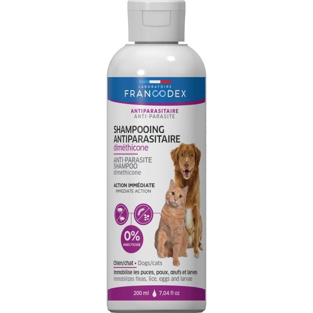 Francodex Anti-Parasiten-Shampoo Für Hunde Und Katzen Mit Dimethicone (Katze, Hund, 200 ml), Tierpflegemittel