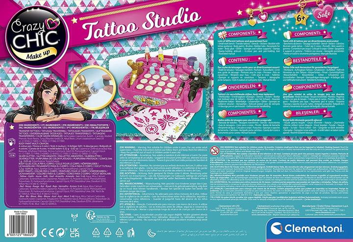 Actual product image Clementoni Crazy Chic tattoo studio creative toy - gift set