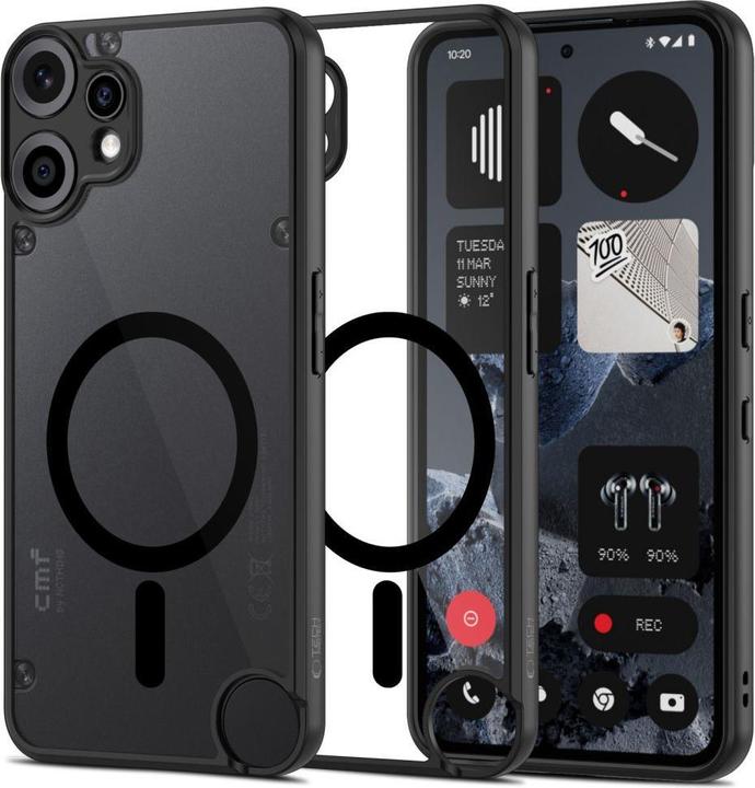 Produktbild 4Kom Tech-Protect MagMat MagSafe Hülle für Nothing CMF Phone 2 Pro - Schwarz und Transparent (Nothing CMF Phone 2 Pro)