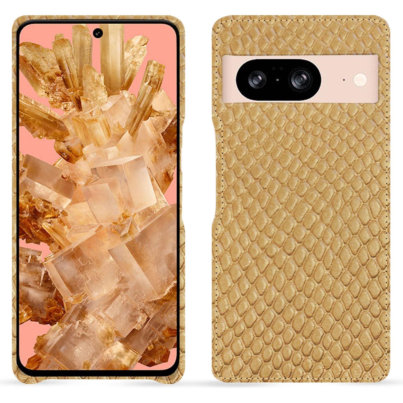 Noreve Lederschutzhülle (Google Pixel 8), Smartphone Hülle, Beige
