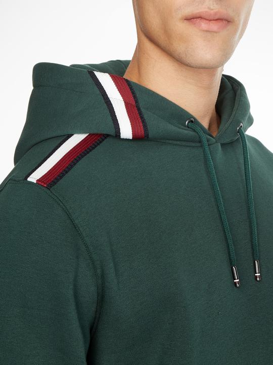 Immagine prodotto Tommy Hilfiger Felpa con cappuccio Global Stripe Uomo, Hunter, M (M)