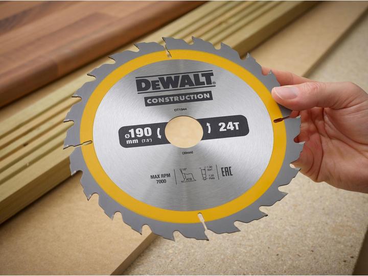 Productafbeelding DeWalt Hardmetalen cirkelzaagblad, Ø 190mm