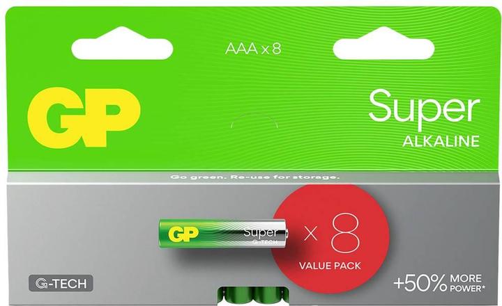 Produktbild GP Batteries 4+4 GP Super Alkaline 1,5V AAA Micro LR03 Neu 03024ADHETA-B8 (8 Stk., AAA)