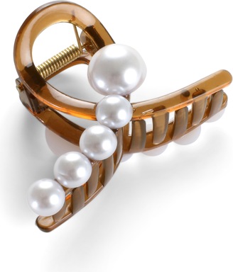 Immagine prodotto Trisa Fermaglio per capelli alla moda con perle e fermaglio per capelli con rete marrone